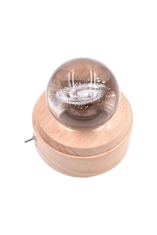 Yifomall "led Işık Projeksiyonlu Dönen Kristal Küre Müzik Kutusu - Usb Şarjlı Dekoratif Hediye"