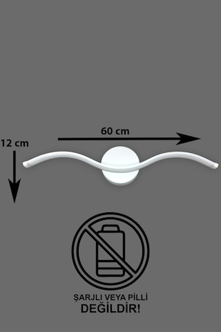 Wave Modern Tasarım Beyaz Renk Gün Işığı Ledli Banyo - Mutfak - S Beyaz