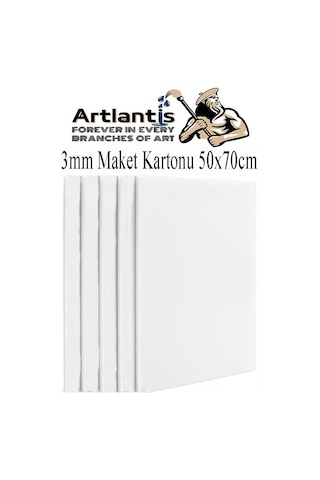 Maket Kartonu Beyaz Fotoblok 3 Mm 50x70 Cm 5 Adet Hobi Sanat Okul Köpüklü Straforlu Maket Kartonu