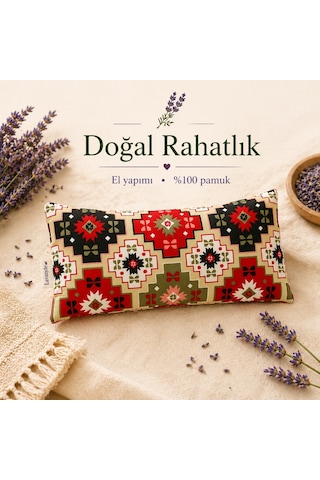 Lavande Çiftlik Lavanta Dolgulu Göz Yastığı Etnik Desenli Çok Renkli