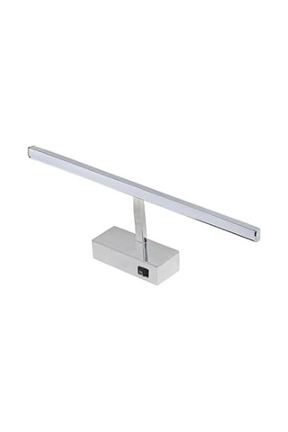 Kanarya 40 Cm 8w Led Ayna & Resim Apliği Krom 4200k Gün Işığı, 720 Lümen, Ip45 Su Korumalı, 64w Eşdeğer, Açma/kapama Anahtarlı, 220v Modern Duvar Aydınlatma Armatürü Açık