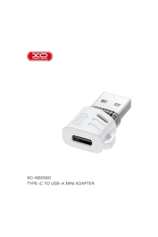 Xo Usb-a Erkek - Type-c Dişi Dönüştürücü Adaptör Nb256d, Veri Ve Şarj Destekli, 5gr, Beyaz