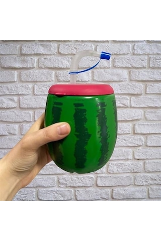 Buffer Karpuz Model Kendiliğinden Pipetli 900 Ml Suluk, Matara Çok Renkli