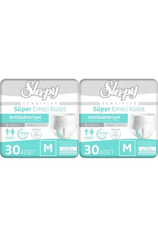 Sleepy Sensitive Emici Külot Medium 60 Adet 2x30 Paket M