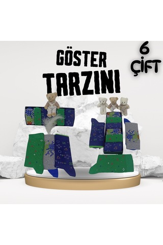 Garanti Çorap Eğlenceli Desenli Unisex Soket 6 Lı 10 A Çok Renkli