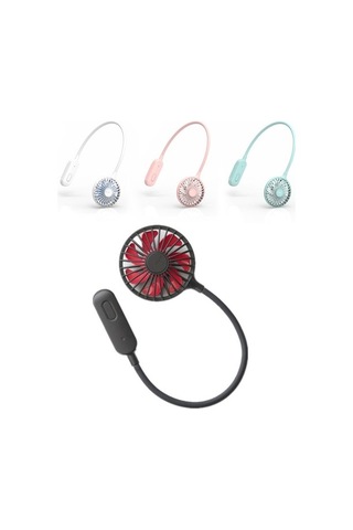 Asma Boyun Kulaklık Klipsli Fan Öğrencisi Yurt Taşınabilir Usb Katlanır Mini Fan Yeşil 3251 Yeşil