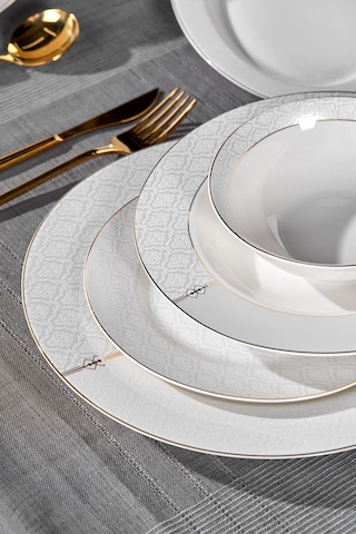 Taç Eliza Noya 53 Parça 12 Kişilik Yemek Takımı Gold