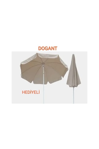 Krem Plaj Deniz Şemsıyesi Taşıma Çanta Hediyeli