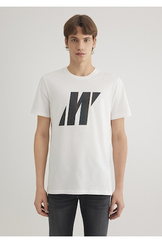 Mavi - Mavi Pro Reflektör Logo Baskılı Beyaz Tişört 066255-30701 - 425704959 Beyaz