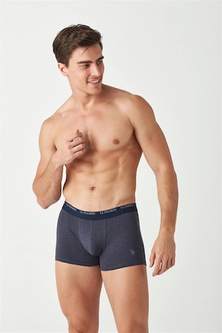 U.S. Polo Assn. U.s. Polo Assn. Erkek Lacivert Melanj - Gri Melanj 2 Li Boxer