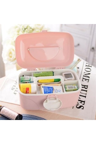 Çok Katmanlı İlk Yardım Kiti Depolama Organizatör Tıp Kutusu Plastik Kutu Kozmetik Saklama Kutusu Öğrenci Yurdu Ev Saklama Kutusu Saklama Kutuları Ve Amp Bidon