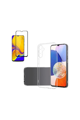 Samsung Galaxy Uyumlu A24 İle Soft Yumuşak Telefon Kılıfı Ve 5d Tam Kaplayan Cam Ekran Koruyucu