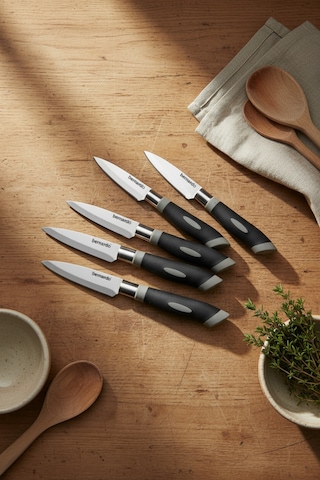 Bernardo Maestro 10 Parça Bıçak Seti Gümüş -  Siyah