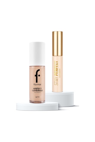 Yoğun Kapatıcılık Sunan 2'li Fondöten&kapatıcı Seti - Açık Ten/soğuk Alt Ton SET137