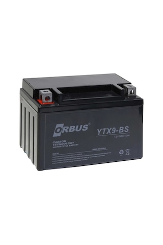 Orbus 12v 9ah Alçak Yatık Motosiklet Aküsü Ebatlar: 150x85x107mm