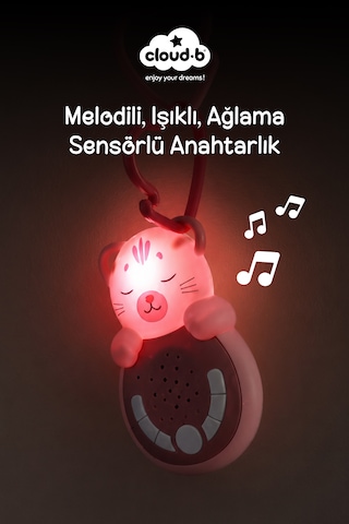 Cloud-b Ağlama Sensörlü Taşınabilir Kedi Uyku Arkadaşı 13x8,6x4 CM