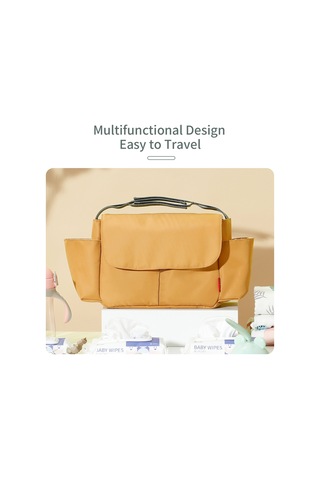 Maiyame Gri Su Geçirmez Çift Çekirdekli Bebek Arabası Çantası - Geniş Hacimli, Bölümlü Ve Toz Koruyucu Fonksiyonlu Anne Çantası Gri