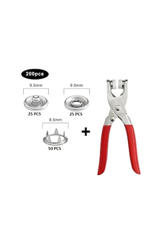 9.5 Mm Metal Çıt Çıt, El Pensesi, Set- Gömlek Ve Bebe Çıtçıt Montaj Seti Düğme Pensesi Standart