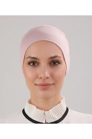 Alivascarf Kaymayan Silikonlu Bandana Bone Siyah - Kadın Tesettür Dikişsiz Kaymaz Geçme - Sportif Saç Bandı Pudra