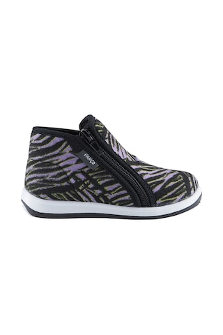 Panço Kız Bebek Zebra Desenli Panduf Çok Renkli
