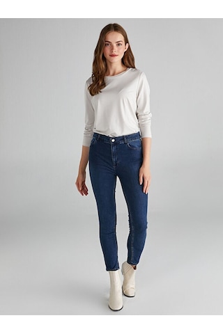 Faik Sönmez Yüksek Bel Bilek Boy Skinny Jean Pantolon 00030 001