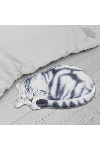 Suntek Magideal Uyuyan Kedi Kaymaz Dekoratif Paspas