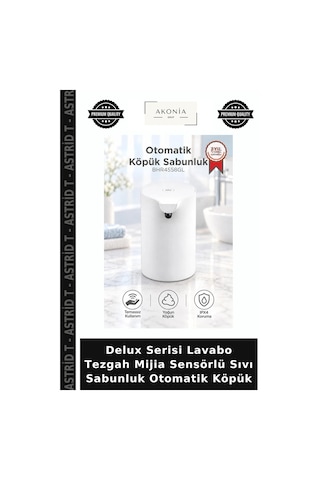 Delux Serisi Lavabo Tezgah Mijia Sensörlü Sıvı Sabunluk Otomatik Köpük Çok Renkli