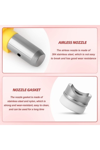 Ulzyvf Uçları Tersinir Sprey Seti, Nozulu Havasız Boya Adet Fa