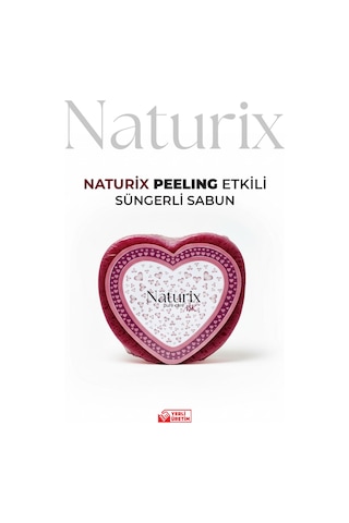Kalp Şekilli Süngerli Sabun 130 Gr Peeling Etkili Sabun Çiçek