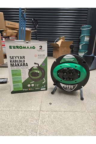 Euromaag Makaralı Seyyar Kablo 40 Metre 3x2.5 Kutulu 40 Metre