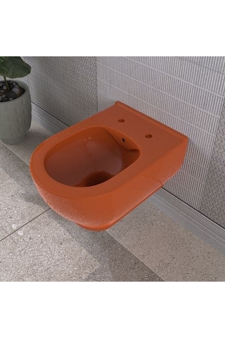 Lucco Garcia 53 CM Kanalsız Asma Klozet Turuncu