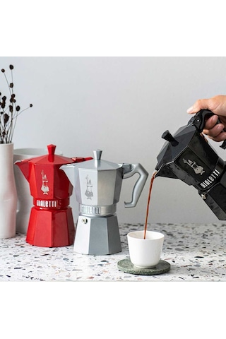 Bıalettı 9065 Moka Exclusıve Black 3 Cups Bı-9065 Bialetti