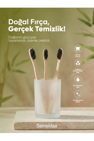 Sensidax Doğal Bambu Diş Fırçası -1+1 Adet- Orta Sert Medium