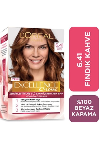 L'Oréal Paris Excellence Creme Saç Boyası - 6.41 Fındık Kahve