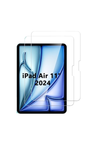 Apple Uyumlu iPad, Air 11inç M2 2024 Tablet Temperli Cam Ekran Koruyucu A2902 A2903 A2904 Kılıf