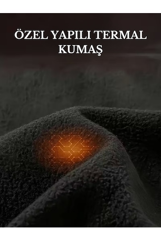 Kadın İç Göstermez Esnek Fit Kışlık Termal Tayt İçlik Siyah