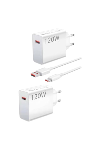Zenvia 120 Watt Turbo Hızlı Şarj Aleti Seti Hızlı Şarj Adaptörü Beyaz Znv2026 43450027