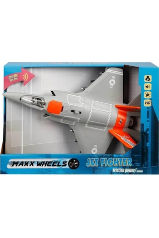 1:16 Maxx Wheels Sesli Ve Işıklı Jet Fighter - Turuncu
