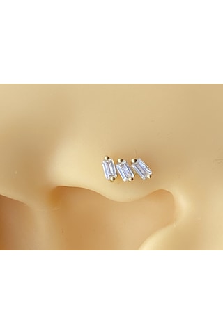 Altınkesesi Altın Üçlü Baget Tragus Piercing Altın