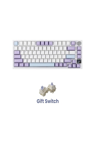 Ak820 Pro Mekanik Oyun Klavyesi,3 Modlu Tft Renkli Ekran Ve Cnc Düğmeli 81 Tuş,rgb Aydınlatma