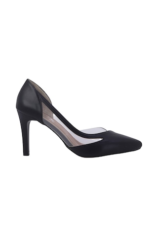 Hobby 26612 Hakiki Deri Stiletto Kadın Ayakkabı Siyah
