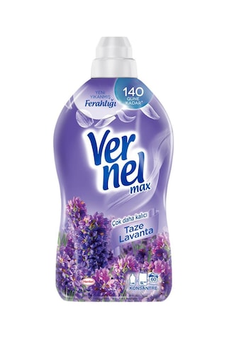 Vernel Max Konsantre Çamaşır Yumuşatıcısı Taze Lavanta  4 x 1440 ML
