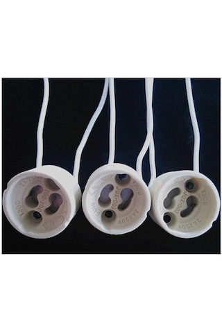 10 Adet Gu10 Lamba Tutucu Soket Tabanı Adaptörü Tel Bağlayıcı Seramik Soket Gu10 Led Halojen Işık