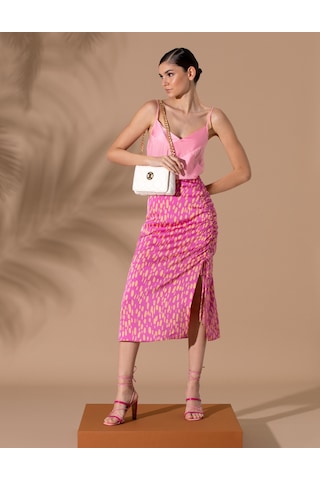 Pierre Cardin Kadın Koyu Pembe Kısa Kollu Bluz 50262565-vr167 Koyu Pembe