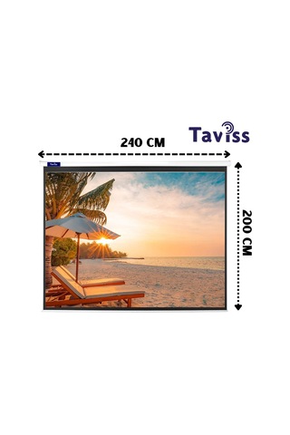 240x200 Cm Motorlu Kumandalı Projeksiyon Perdesi