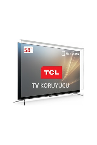 TCL Uyumlu 58p733 Tv Ekran Koruyucu - TCL Uyumlu 58" İnç 146 Ekran 4k Google Tv Koruyucu