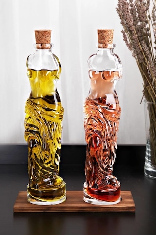 Venüs Yağdanlık - Kadın Figürlü Sirkelik Sosluk 200 Ml 2li Set Çok Renkli