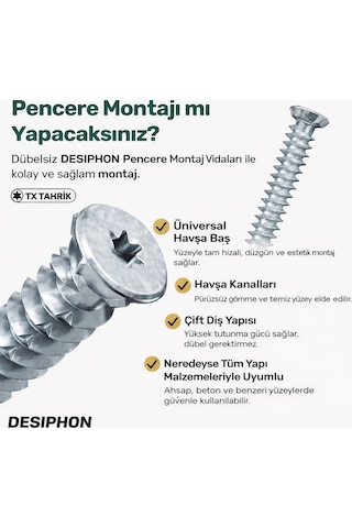 Buldex Dübelsiz Montaj Vidası 12 Lik 7,5x120 Mm 10 Adet 1