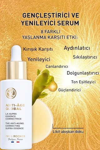 Yves Rocher Anti-Age Global Yenileyici Yaşlanma Karşıtı ﻿Gündüz Serumu 50 ML