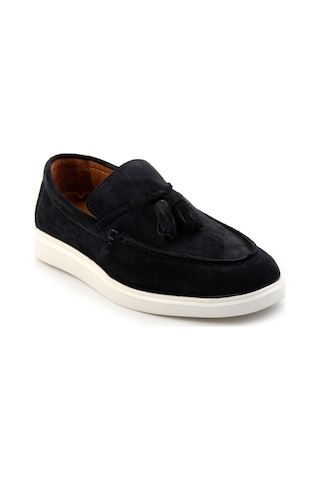 Bambi Lacivert Hakiki Deri Erkek Loafer Ayakkabı E01442310502 Lacivert